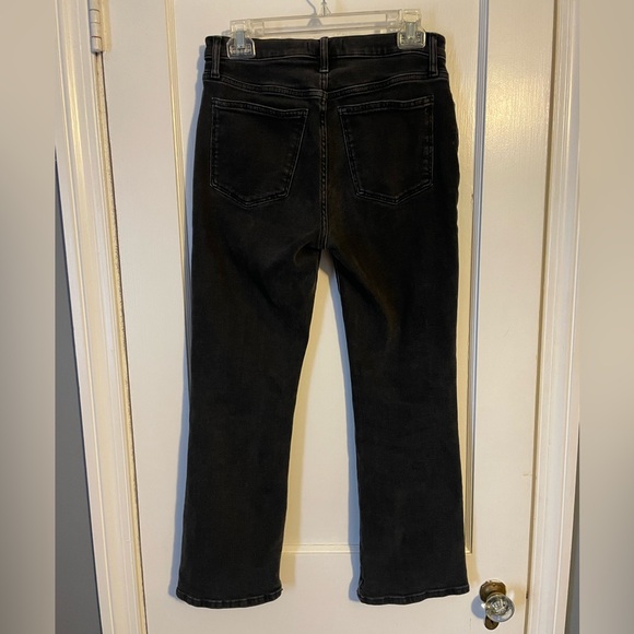 Madewell - Mid Rise Kick Out Jeans in Black Size 26 - Picture 4 of 9